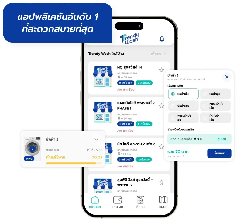 Trendy Wash mobile application