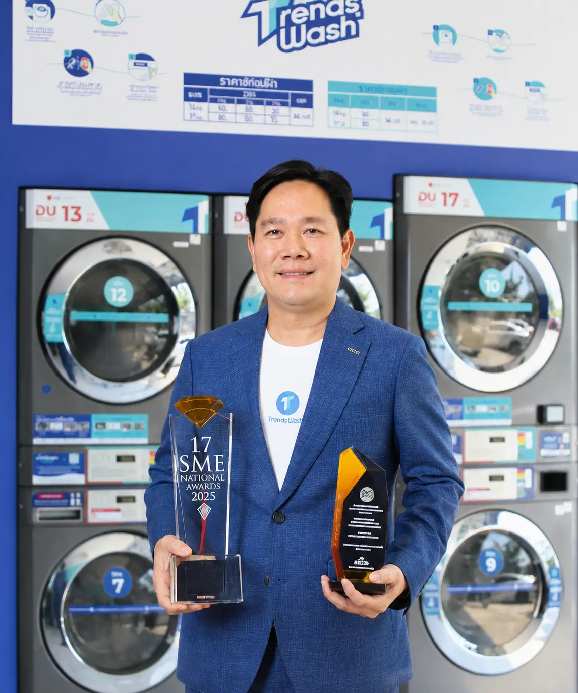 ผู้บริหาร Trendy Wash กับรางวัล SME National Awards 2025