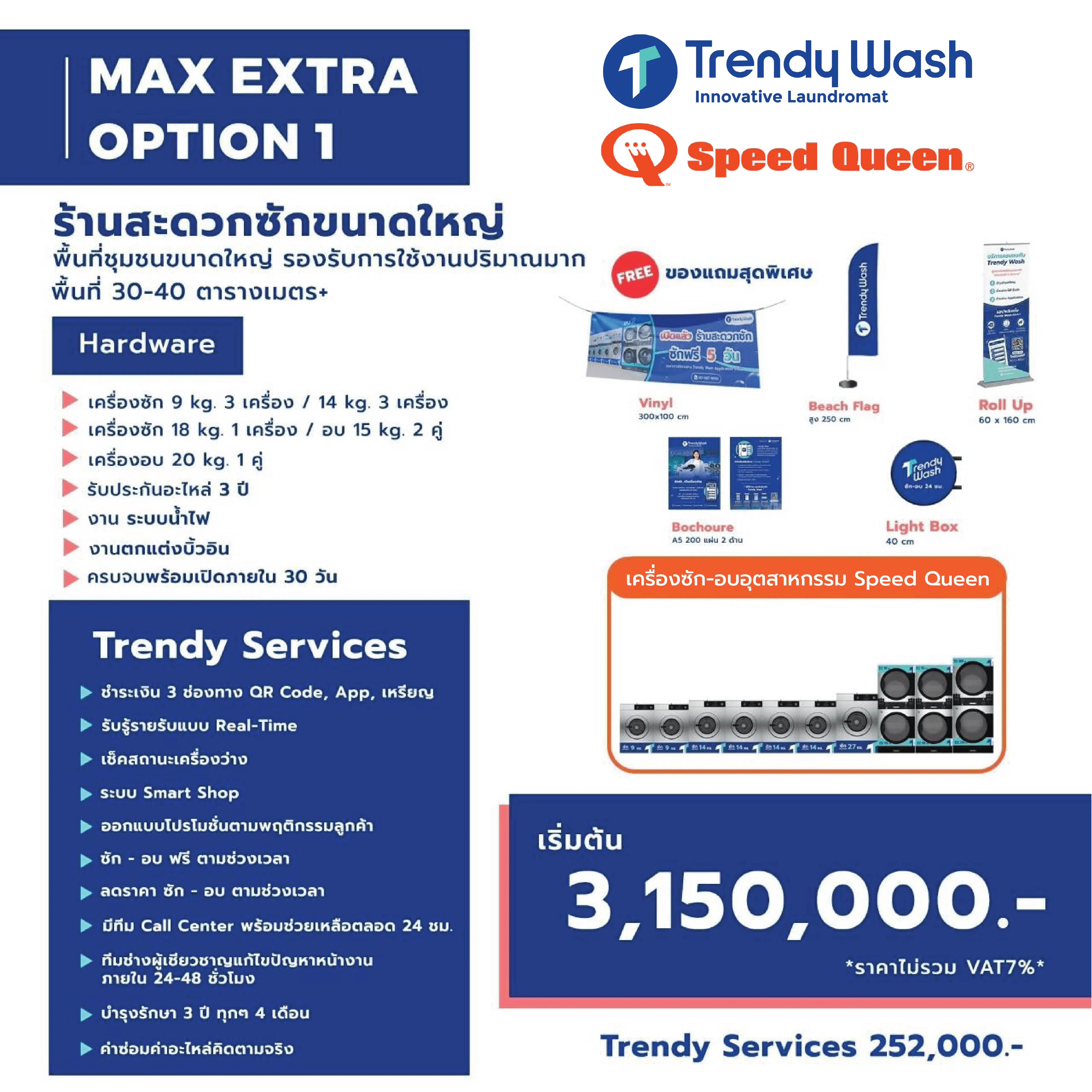 รายละเอียดแพ็กเกจ MAX EXTRA OPTION 1