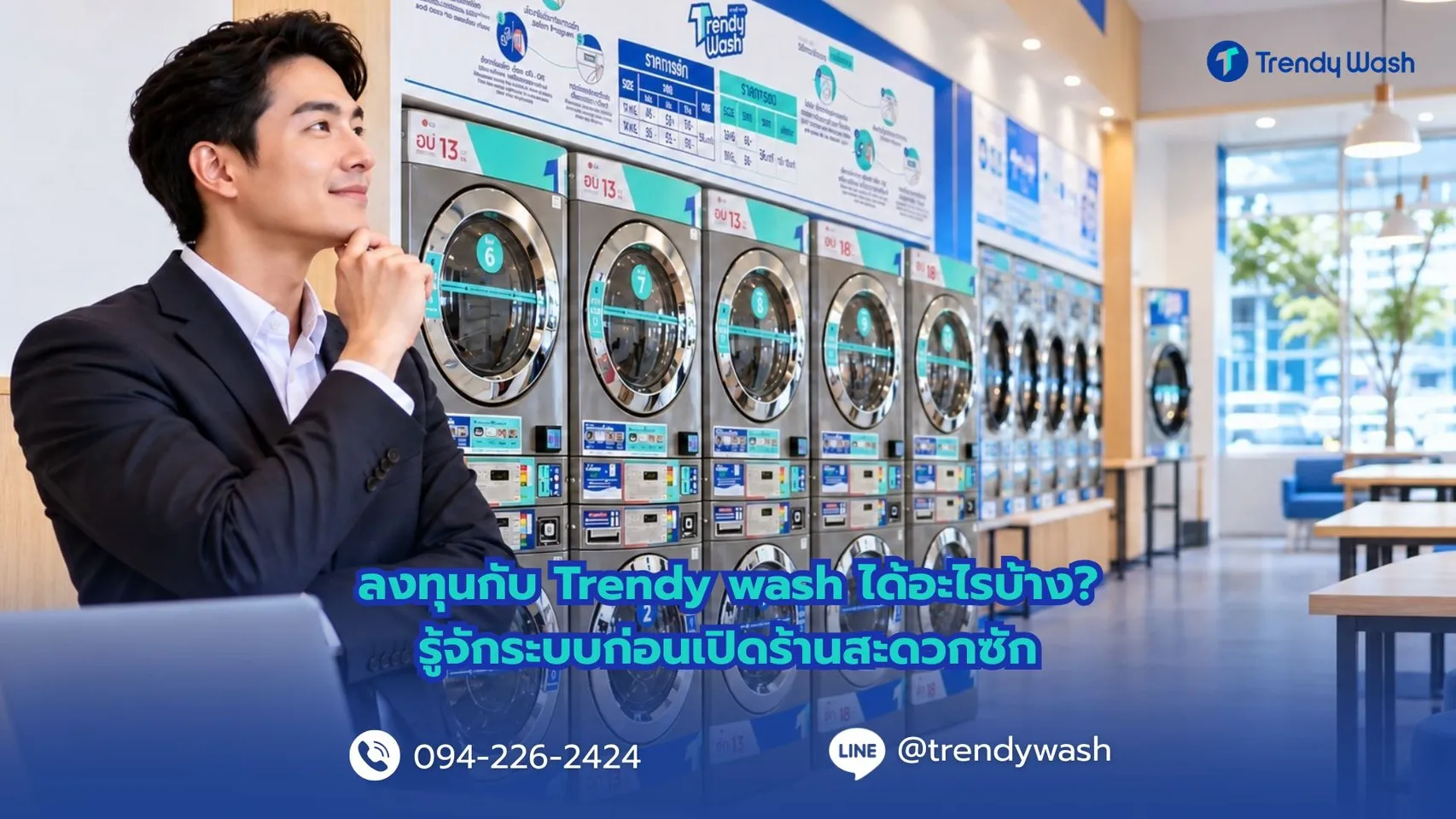 ลงทุนกับ Trendy Wash ได้อะไรบ้าง? รู้จักระบบก่อนเปิดร้านสะดวกซัก
